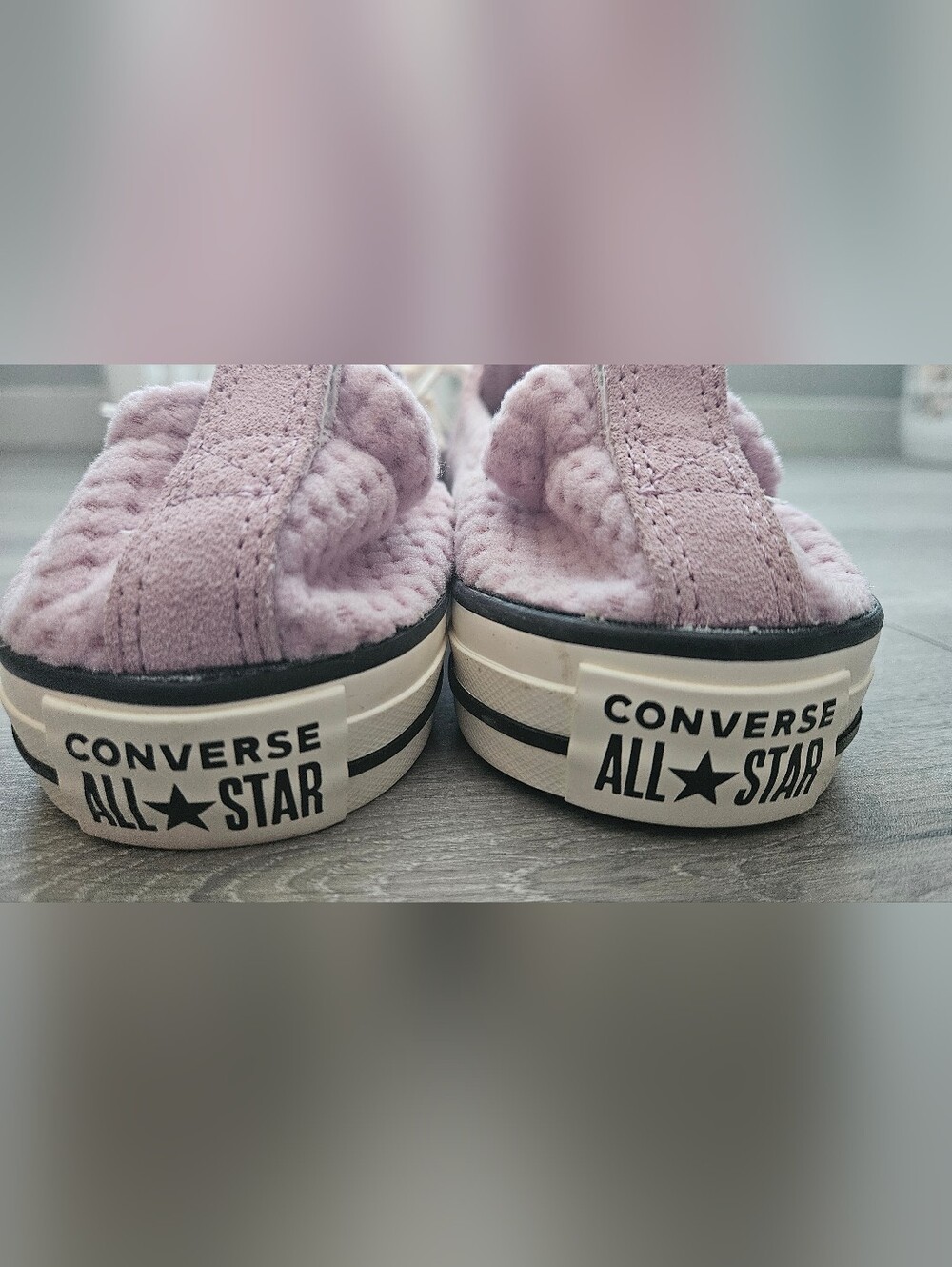 Converse Chuck Taylor Women's Shoreline Slip-on Violet Faux Fur Shoes Size 11 - Picture 5 of 6